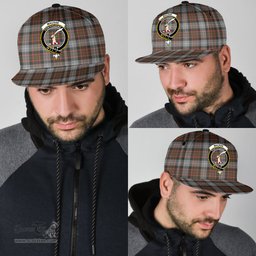 Scottish MacRae Hunting Weathered Clan Tartan Snapback Hat - Crest Classic Scottish Plaid Tartan Plaid