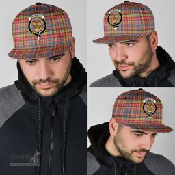 Scottish Drummond of Strathallan Clan Tartan Snapback Hat - Crest Classic Scottish Plaid Tartan Plaid