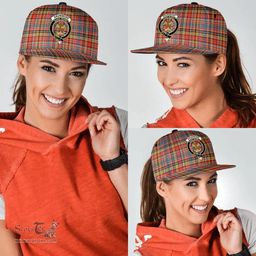 Scottish Drummond of Strathallan Clan Tartan Snapback Hat - Crest Classic Scottish Plaid Tartan Plaid
