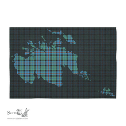 Scottish Campbell of Cawdor Ancient Clan Tartan Tablecloth - Map Scotland Style Scottish Plaid Tartan Plaid