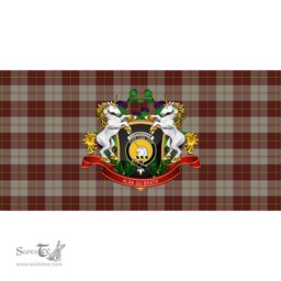 Scottish Cunningham Burgundy Dancers Clan Tartan Tablecloth - Unicorn Thistle Style Scottish Plaid Tartan Plaid
