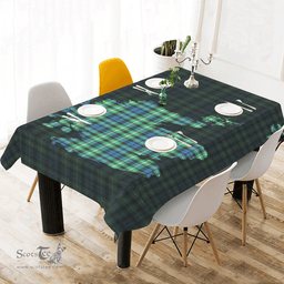 Scottish Graham of Montrose Ancient Clan Tartan Tablecloth - Map Scotland Style Scottish Plaid Tartan Plaid