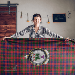 Scottish Gow (of Skeoch) Clan Tartan Tablecloth - Crest Classic Scottish Plaid Tartan Plaid