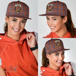 Scottish Cameron of Lochiel Ancient Clan Tartan Snapback Hat - Crest Classic Scottish Plaid Tartan Plaid