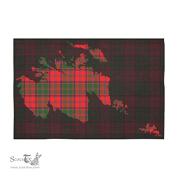 Scottish Stewart of Appin Modern Clan Tartan Tablecloth - Map Scotland Style Scottish Plaid Tartan Plaid