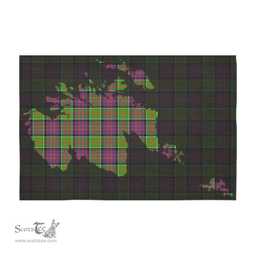 Scottish MacDonald of Clanranald Clan Tartan Tablecloth - Map Scotland Style Scottish Plaid Tartan Plaid