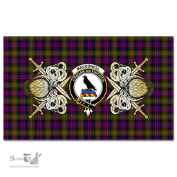 Scottish Tablecloth MacDonnell of Glengarry Modern Clan Crest Courage Symbol Special Version Scottish Plaid Tartan Plaid