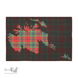 Scottish MacLean of Duart Modern Clan Tartan Tablecloth - Map Scotland Style Scottish Plaid Tartan Plaid