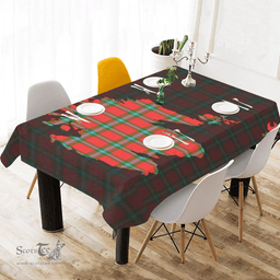 Scottish MacLaine of Loch Buie Clan Tartan Tablecloth - Map Scotland Style Scottish Plaid Tartan Plaid
