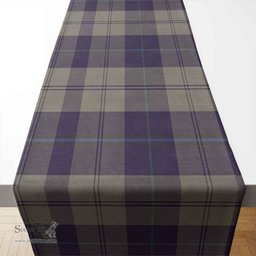 Scottish Cunningham Dress Blue Dancers Clan Tartan Table Runner - Classic Scottish Plaid Tartan Plaid