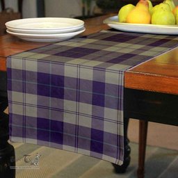 Scottish Cunningham Dress Blue Dancers Clan Tartan Table Runner - Classic Scottish Plaid Tartan Plaid
