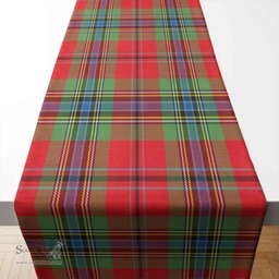 Scottish MacLean of Duart Modern Clan Tartan Table Runner - Classic Scottish Plaid Tartan Plaid