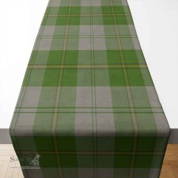 Scottish Cunningham Dress Green Dancers Clan Tartan Table Runner - Classic Scottish Plaid Tartan Plaid