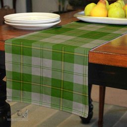 Scottish Cunningham Dress Green Dancers Clan Tartan Table Runner - Classic Scottish Plaid Tartan Plaid