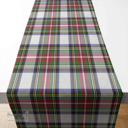 Scottish Stewart Dress Modern Clan Tartan Table Runner - Classic Scottish Plaid Tartan Plaid