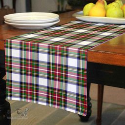 Scottish Stewart Dress Modern Clan Tartan Table Runner - Classic Scottish Plaid Tartan Plaid