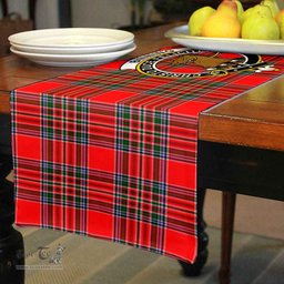Scottish Binning of Wallifoord Clan Crest Tartan Table Runner Scottish Plaid Tartan Plaid