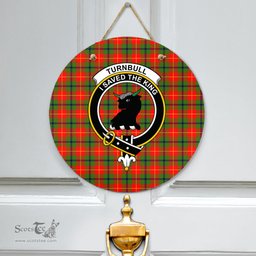 Scottish Turnbull Dress Clan Tartan Door Sign - Crest Classic Scottish Plaid Tartan Plaid