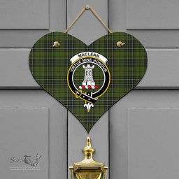 Scottish MacLean Hunting Clan Tartan Door Sign - Crest Classic Scottish Plaid Tartan Plaid