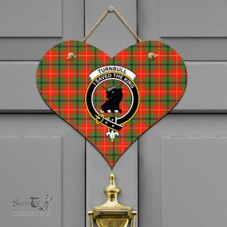 Scottish Turnbull Dress Clan Tartan Door Sign - Crest Classic Scottish Plaid Tartan Plaid