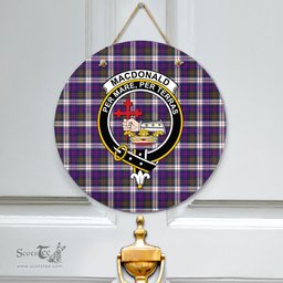 Scottish MacDonald Dress Modern Clan Tartan Door Sign - Crest Classic Scottish Plaid Tartan Plaid