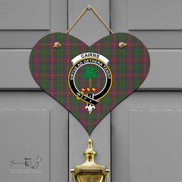 Scottish Cairns Clan Tartan Door Sign - Crest Classic Scottish Plaid Tartan Plaid