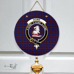 Scottish Home Modern Clan Tartan Door Sign - Crest Classic Scottish Plaid Tartan Plaid