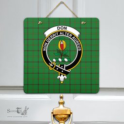 Scottish Don _Tribe of Mar Clan Tartan Door Sign - Crest Classic Scottish Plaid Tartan Plaid