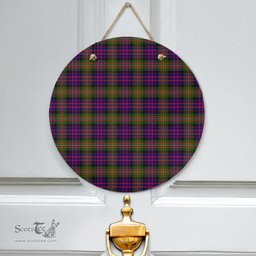 Scottish MacDonnell of Glengarry Modern Clan Tartan Door Sign - Classic Scottish Plaid Tartan Plaid