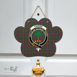 Scottish Cairns Clan Tartan Door Sign - Crest Classic Scottish Plaid Tartan Plaid
