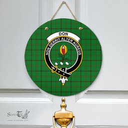 Scottish Don _Tribe of Mar Clan Tartan Door Sign - Crest Classic Scottish Plaid Tartan Plaid