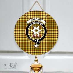 Scottish Jardine Clan Tartan Door Sign - Crest Classic Scottish Plaid Tartan Plaid
