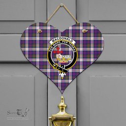 Scottish MacDonald Dress Modern Clan Tartan Door Sign - Crest Classic Scottish Plaid Tartan Plaid