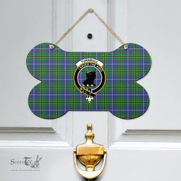 Scottish Turnbull Hunting Clan Tartan Door Sign - Crest Classic Scottish Plaid Tartan Plaid