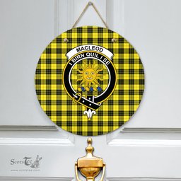Scottish MacLeod of Lewis Modern Clan Tartan Door Sign - Crest Classic Scottish Plaid Tartan Plaid