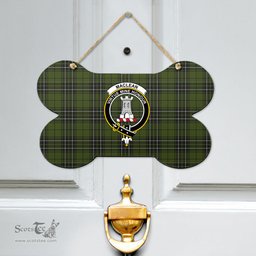 Scottish MacLean Hunting Clan Tartan Door Sign - Crest Classic Scottish Plaid Tartan Plaid