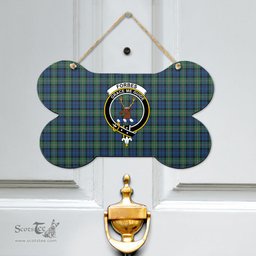 Scottish Forbes Ancient Clan Tartan Door Sign - Crest Classic Scottish Plaid Tartan Plaid