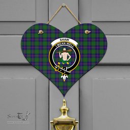 Scottish Shaw Modern Clan Tartan Door Sign - Crest Classic Scottish Plaid Tartan Plaid