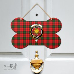 Scottish Kerr Modern Clan Tartan Door Sign - Crest Classic Scottish Plaid Tartan Plaid