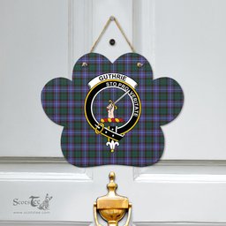 Scottish Guthrie Modern Clan Tartan Door Sign - Crest Classic Scottish Plaid Tartan Plaid