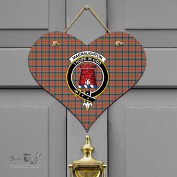 Scottish MacNaughton Ancient Clan Tartan Door Sign - Crest Classic Scottish Plaid Tartan Plaid