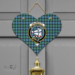Scottish Galbraith Ancient Clan Tartan Door Sign - Crest Classic Scottish Plaid Tartan Plaid