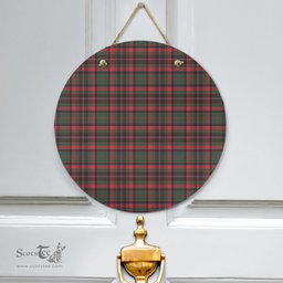 Scottish Cumming Hunting Modern Clan Tartan Door Sign - Classic Scottish Plaid Tartan Plaid