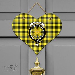 Scottish MacLeod of Lewis Modern Clan Tartan Door Sign - Crest Classic Scottish Plaid Tartan Plaid