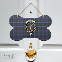 Scottish Guthrie Modern Clan Tartan Door Sign - Crest Classic Scottish Plaid Tartan Plaid