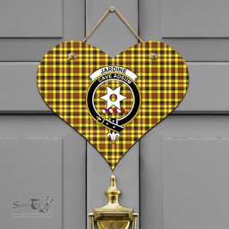 Scottish Jardine Clan Tartan Door Sign - Crest Classic Scottish Plaid Tartan Plaid
