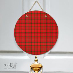 Scottish MacDonnell of Keppoch Modern Clan Tartan Door Sign - Classic Scottish Plaid Tartan Plaid
