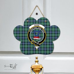 Scottish Rose Hunting Ancient Clan Tartan Door Sign - Crest Classic Scottish Plaid Tartan Plaid