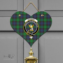 Scottish Stewart Old Modern Clan Tartan Door Sign - Crest Classic Scottish Plaid Tartan Plaid