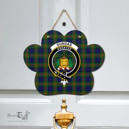 Scottish Dundas Modern 02 Clan Tartan Door Sign - Crest Classic Scottish Plaid Tartan Plaid